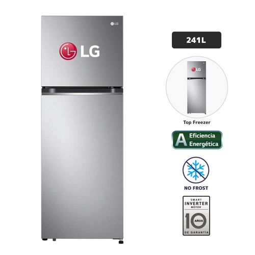 Refrigeradora LG 241L No Frost GT24BPP Plateado