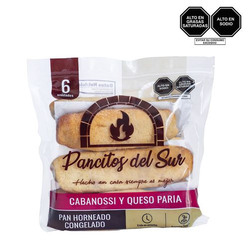 PANCITOS DEL SUR Cabanossi y Queso Paria Bolsa 6un