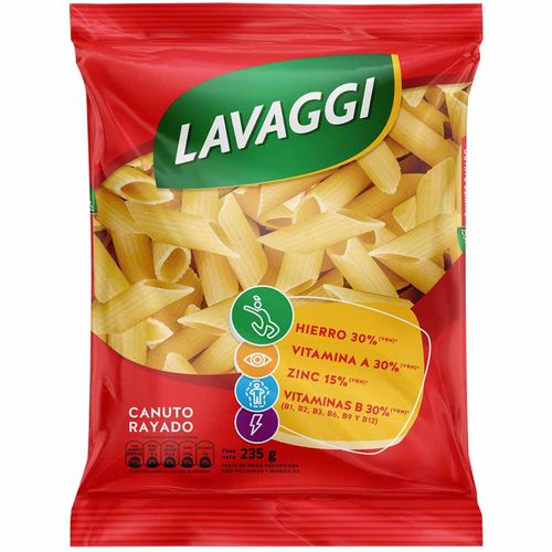 Fideo Canuto Rayado LAVAGGI Bolsa 235g