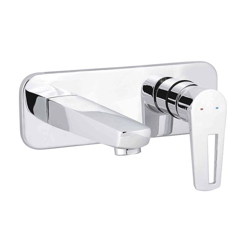 Mezcladora para Lavatorio Monocomando a la Pared Trebol Tempra Plata Cromado