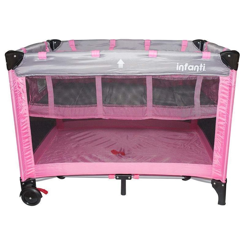 Corral Cuna Infanti Luna Rosado Shopstar
