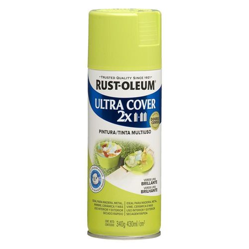 Aerosol Multiusos Rust Oleum Ultra Cover 2x Verde Lima Brillante 340 gr