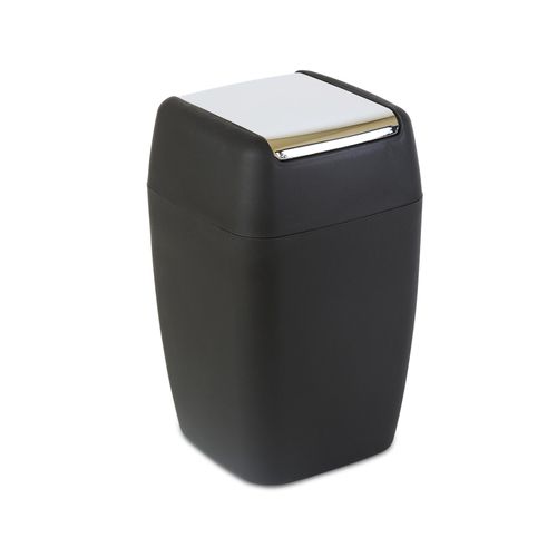 Tacho de baño cuadrado Vaivén Negro