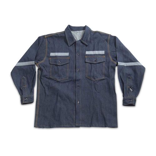 Camisa Denim Werken 100% Algodón con Cinta Reflectiva - Talla: Small