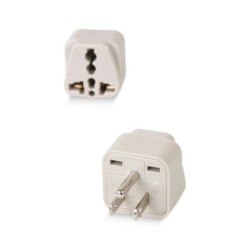 Adaptador Universal Espiga Plana 10A 250V + Tierra