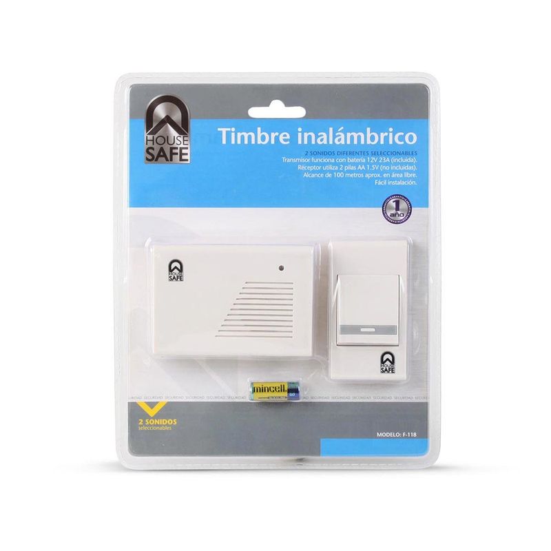 Timbre inalámbrico con alcance de hasta 150 metros. ✈️ Envíos a todo el  país. 🛡️ 6 meses de garantía. 🔰 Compra Segura. 📩 Factura Electrónica. 💰  Pago, By Grupo Mercury