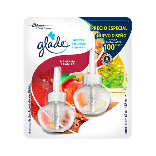 Repuesto de Glade Aceites Naturales Manzana & Canela x2 u.