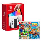 Consola-Nintendo-Switch-Modelo-Oled-Blanco---Mario-Party-Superstar---Crash-Team-Racing