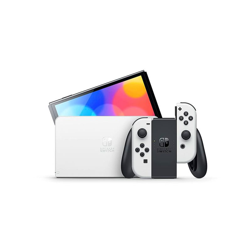 Consola-Nintendo-Switch-Modelo-Oled-Blanco---Mario-Kart-8---Mario-Superstar---Pokemon-Arceus