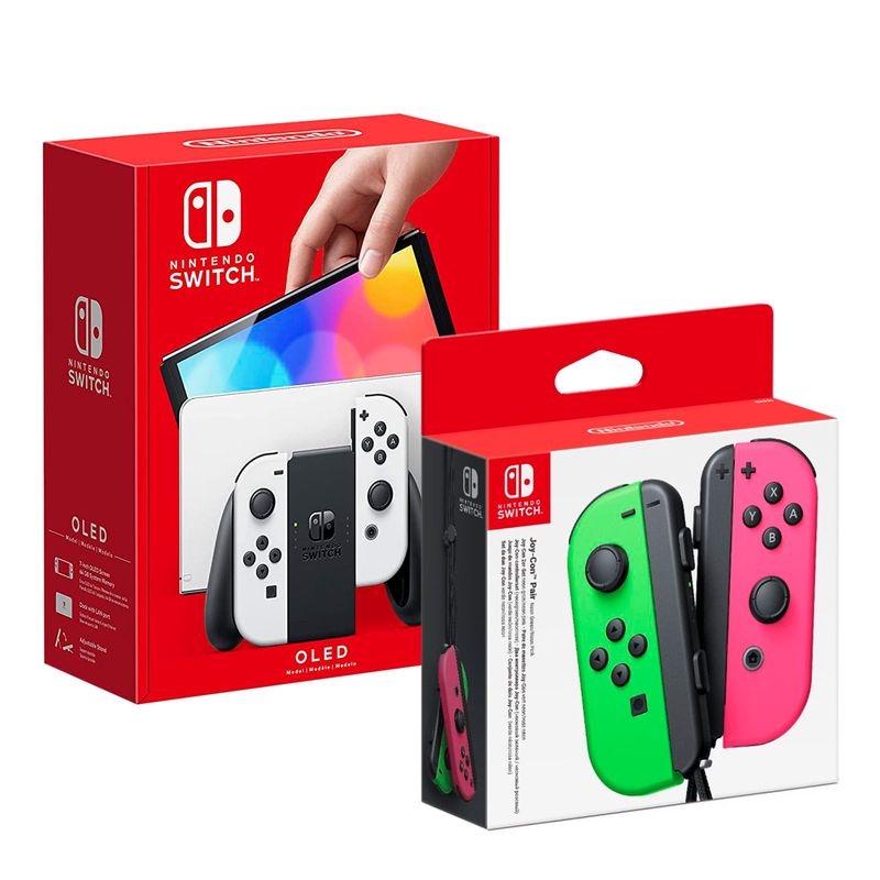 Consola-Nintendo-Switch-Modelo-Oled-Blanco---Joy-Con-Verde-Rosado