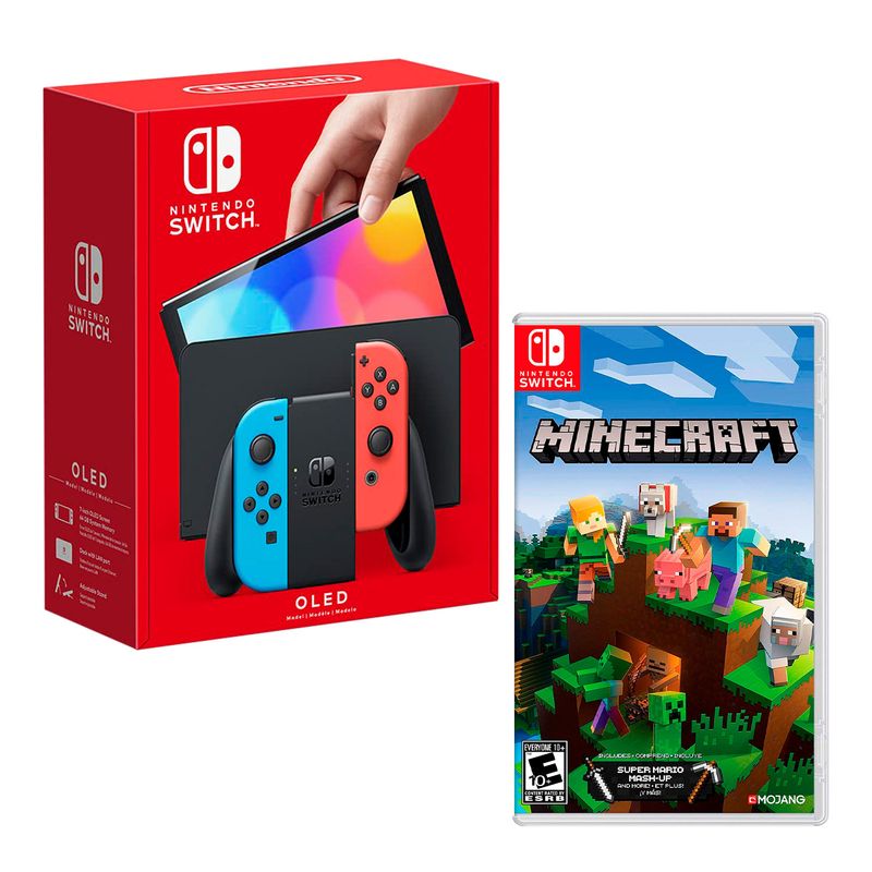 Consola-Nintendo-Switch-Modelo-Oled-Neon---Minecraft