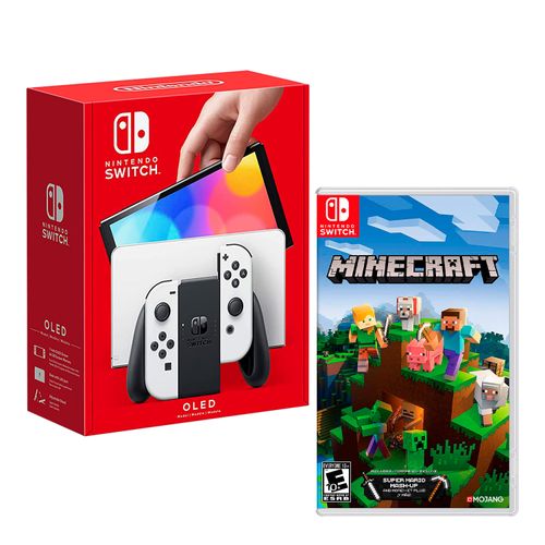 Consola Nintendo Switch Modelo Oled Blanco + Minecraft