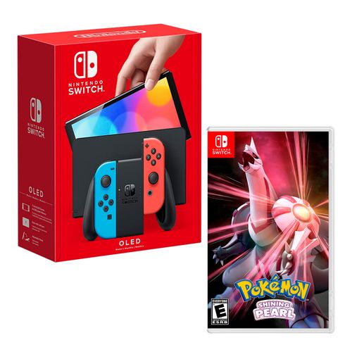 Consola Nintendo Switch Modelo Oled Neon + Pokemon Shining Pearl