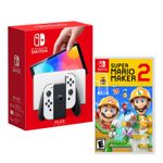 Consola-Nintendo-Switch-Modelo-Oled-Blanco---Mario-Maker-2