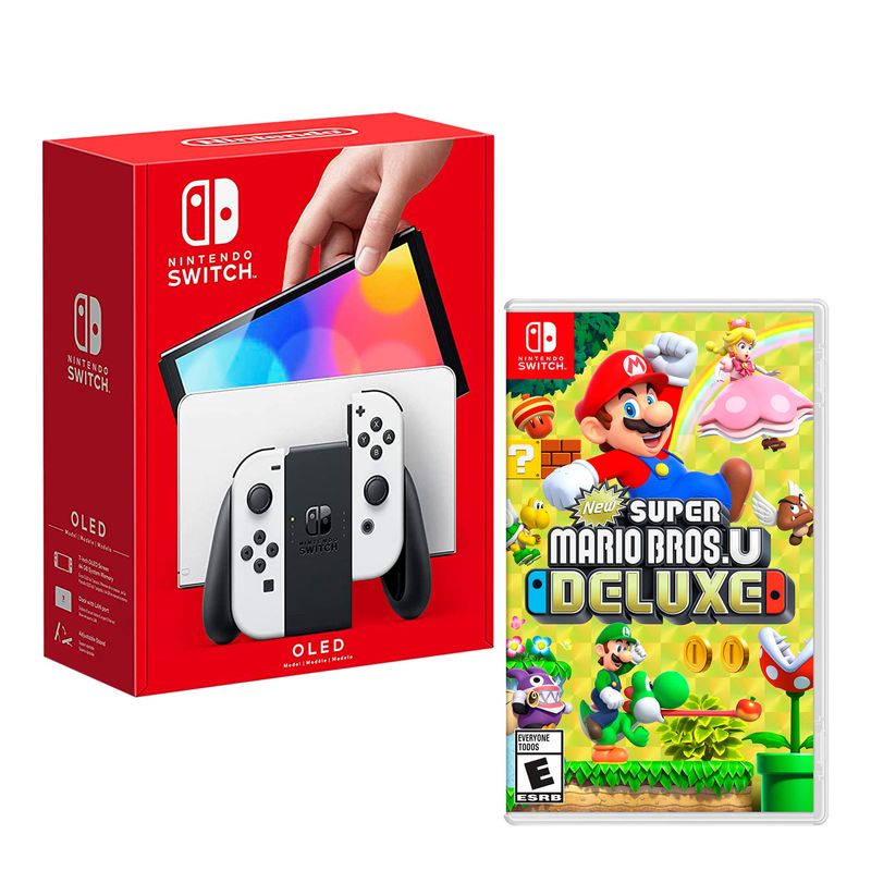 Consola-Nintendo-Switch-Modelo-Oled-Blanco---New-Super-Mario-Bros-U