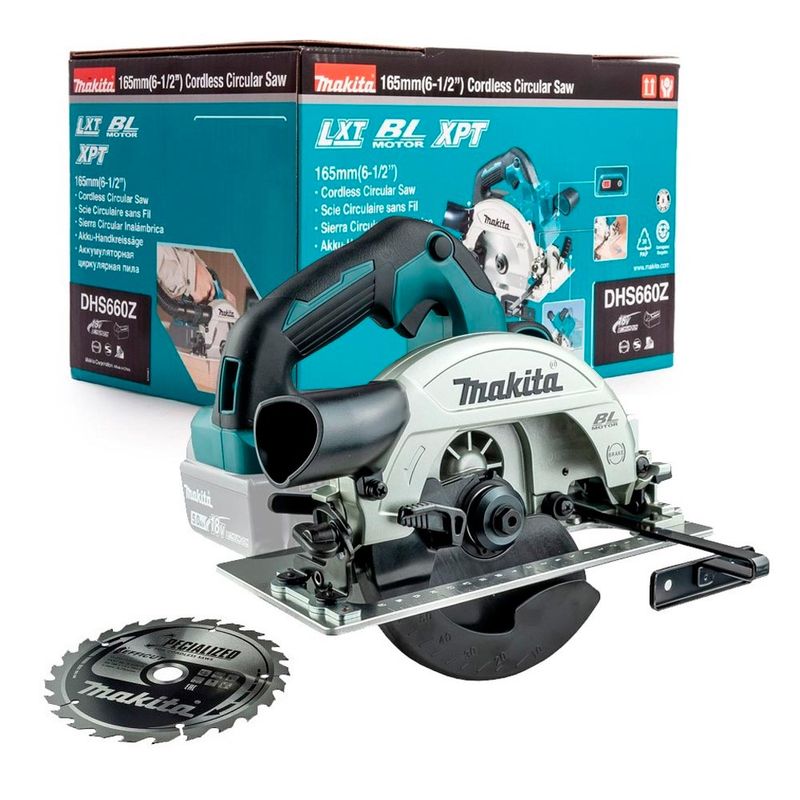 Sierra-Circular-Inalambrica-Makita-BL-ADT-18V-6-1-2--5000-RPM-DHS660Z-sin-Bateria-ni-Cargador