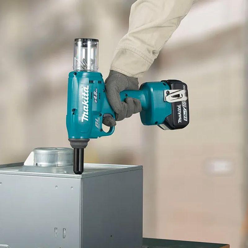 Remachadora-Inalambrica-Makita-BL-18V-10000-N-24---48-mm-DRV150Z-sin-Bateria-ni-Cargador