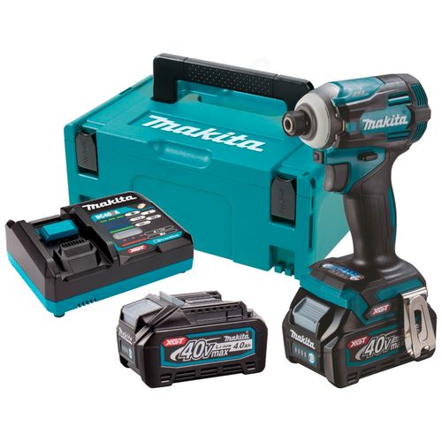 Atornillador de Impacto Inalámbrico Makita BL XPT XGT 40V 200nm 2Baterías x 4.0 Ah + Cargador