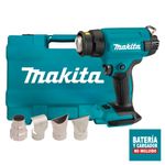Pistola-de-Calor-Makita-DHG181ZK-LXT-18V-550°C-2-Vel-sin-Baterias
