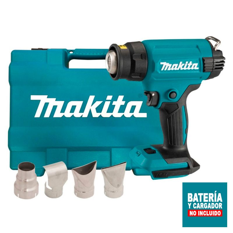 Pistola-de-Calor-Makita-DHG181ZK-LXT-18V-550°C-2-Vel-sin-Baterias