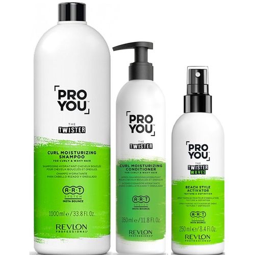 Shampoo 1000ml + Acondicionador + Spray Revlon Pro You The Twister