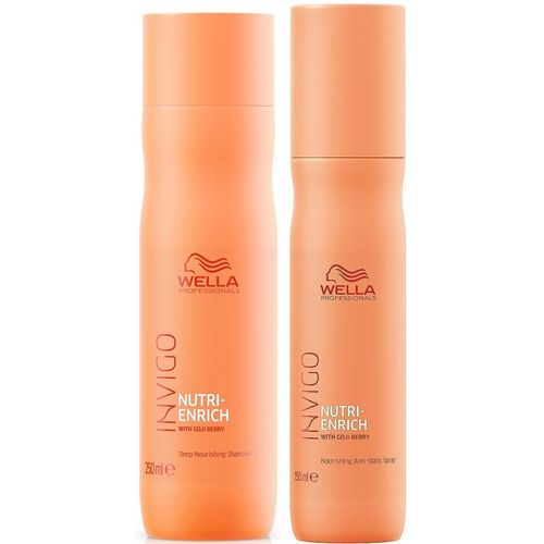 Shampoo 250ml + Spray Anti Frizz 150ml Wella Invigo Nutri Enrich