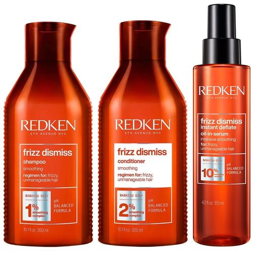 Shampoo 300ml + Acondicionador + Sérum Redken Frizz Dismiss