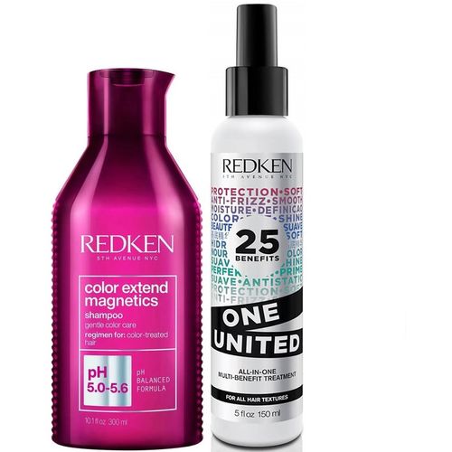 Shampoo 300ml + Spray One United Redken Color Extend Magnetics