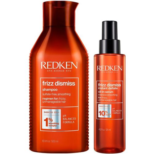 Shampoo Anti Frizz 500ml + Serúm Instant Deflate Redken Frizz Dismiss