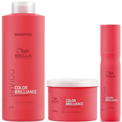 Shampoo 1000ml + Mascarilla + Spray Wella Invigo Brilliance