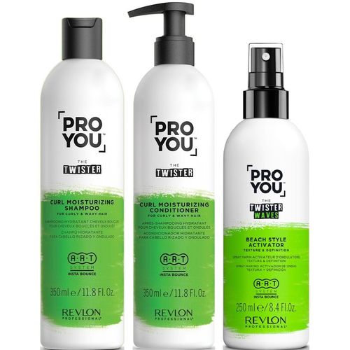 Shampoo 350ml + Acondicionador + Spray Revlon Pro You The Twister