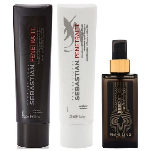 Shampoo Reparador 250ml +Acondicionador +Dark Oil Sebastian Penetraitt