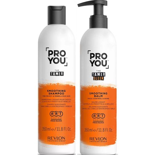 Shampoo Anti Frizz 350ml + Bálsamo Sleek Revlon Pro You The Tamer