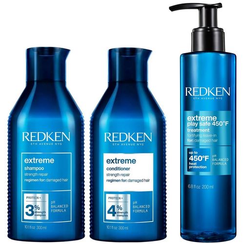 Shampoo 300ml + Acondicionador + Protector Térmico Redken Extreme