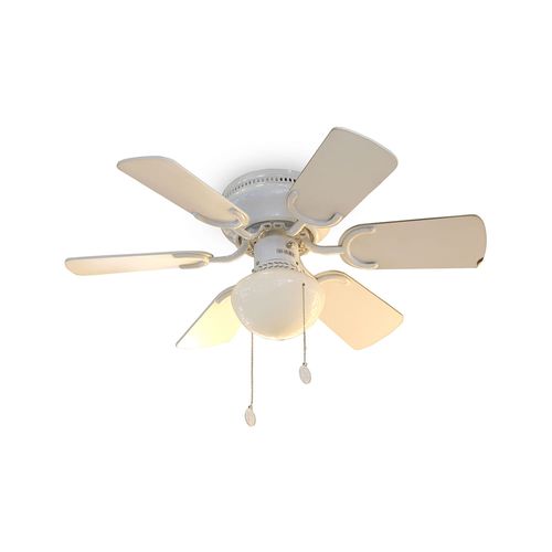 Ventilador de techo reversible 6 aspas 30" 1 luz