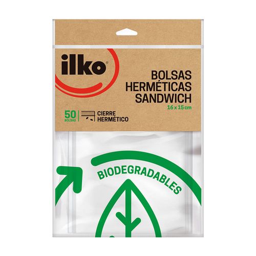Bolsa hermética sandwich biodegradable 16x15cm