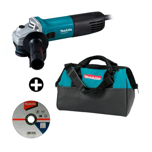 Amoladora 4 1/2" 850W + 5 Discos + Bolso Makita Mt