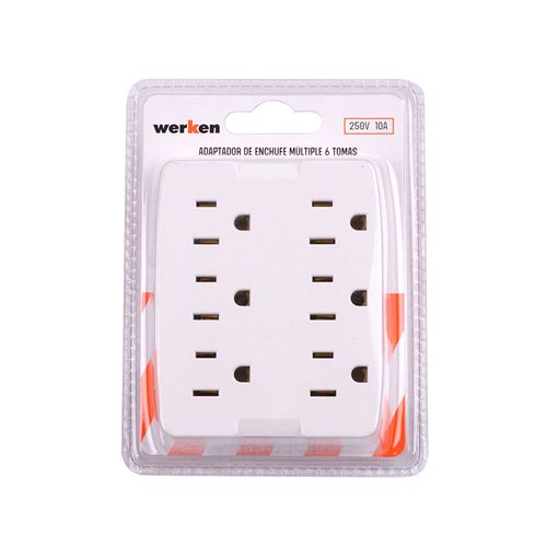 Adaptador 6 tomas plano + Lt