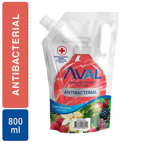 Jabón líquido antibacterial Frutos Rojos 800ml