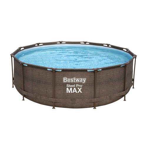 Piscina Estructural Circular Bestway Steel Pro Max 9150L 366x366x100cm Marrón