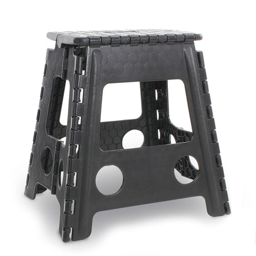 Banco plegable 39cm alto Negro