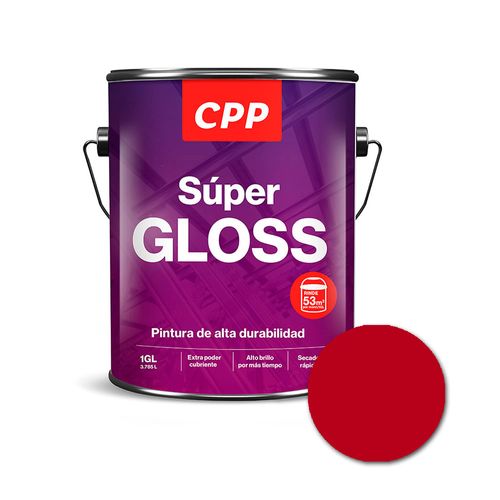 Super Gloss rojo bermellón 1gl