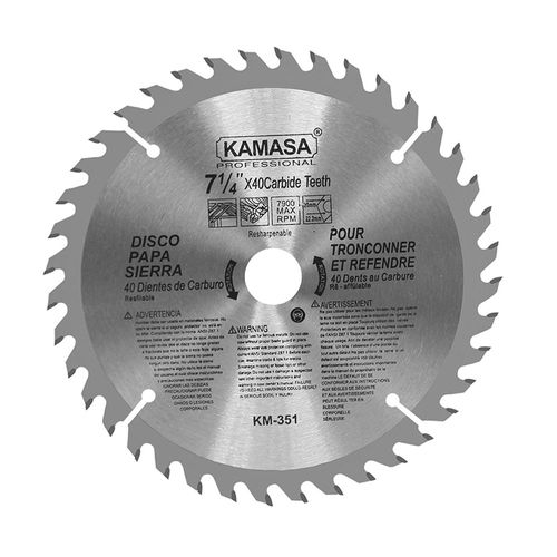 Disco para sierra 7 1/4" x 40t
