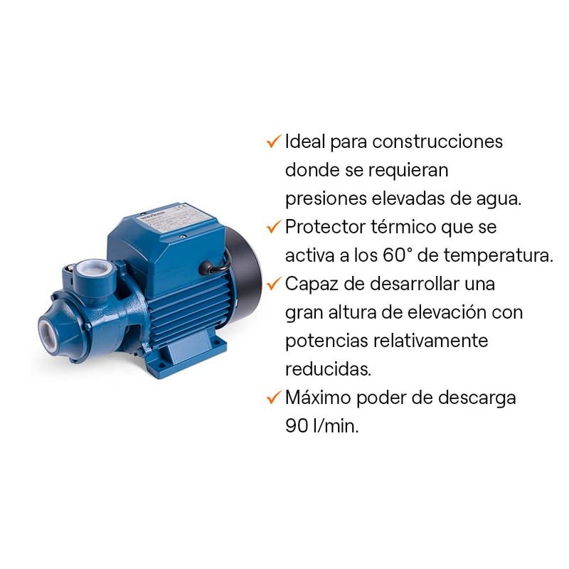 Bomba de Agua Periferica 0.5 HP 32L/min