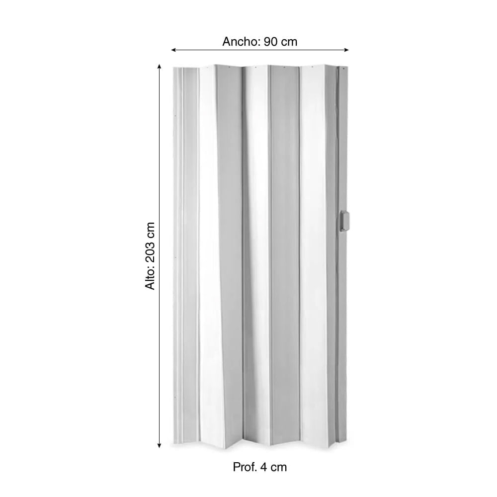 Puerta plegable Guayana 6mm 70x203cm Nogal