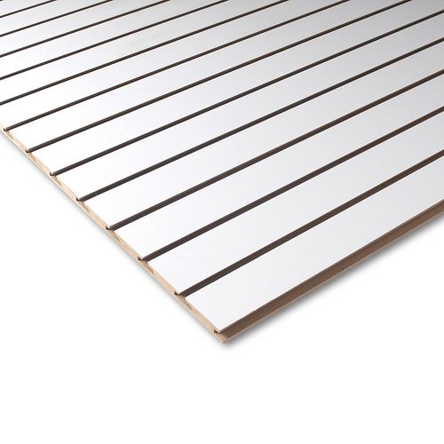 ablero MDF Ranurado Blanco 18mm 1.22x2.44 metros