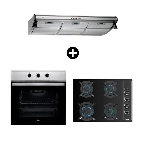 Tricombo Cocina Teka + campana + horno C9310 Gbc 64003 Kib Hbb535