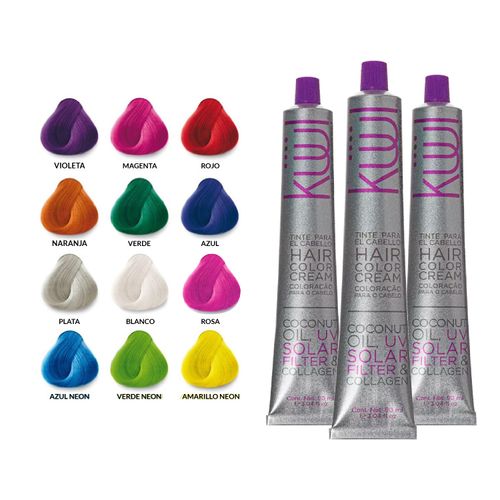 3 Tinte para el Cabello FunnyColors - KÜÜL 90ml Azul Neon