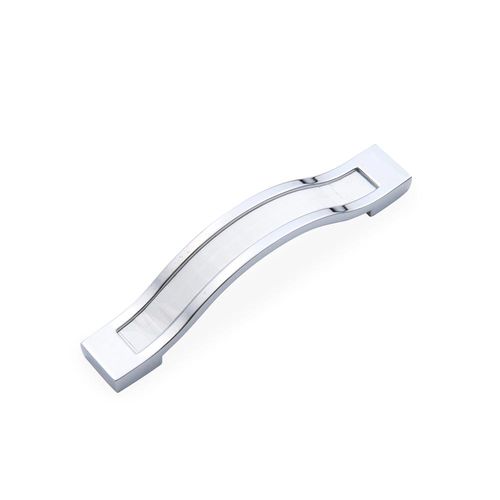 Tirador Fiesta blanco/cromo 96 mm