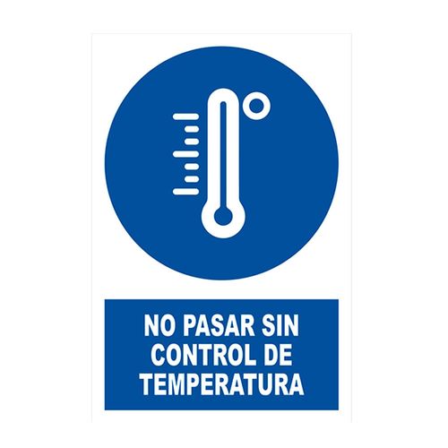 Señal Control de temperatura 20x30cm